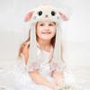Bubblepompom Kitty Hat with Ears Moving Jumping Pop Up Beating Cat Hat Plush Holiday Kitten Cosplay Dress Up Funny Party Gift for Kids Boys Girls, White, 22'' view 4