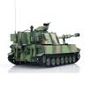 wheelfun 1/16 Tongde RC Tank M109A2 Self-propelled RTR Infantry Fighting Infrared Battle Smoke Unit Light Sound(Pro-Edition-Camouflage Green) BB Shooting Airsoft Tank Shoot Hobby Model view 4