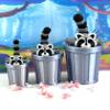 3pcs Articulated Racoon with Trash Can, 3D Printed Racoon, Trashcan Raccoon, Tiny Animal Raccoon Toy, Trash Panda, Fidget ADHD Autism Toy AR001-SET view 2