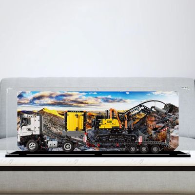 Acrylic Display Box for 42175 Truck and Green Power Excavator Model, Assembled Dustproof Display Box,Storage Box (Display Box Only) (Style1)