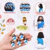 Bememo 25 Pcs Mini Jesus Figurines Bulk Original Design Rubber Mini Jesus Figures to Hide and Seek Religious Gifts Sunday School Baptism Easter Egg Filling(Blue) view 3
