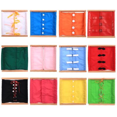 EUKVYQPX Montessori Dressing Frame Learn to Dress, Basic Life Skills Learn to Dress Practice Boards,One Set