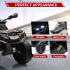 24V Kids Ride On Car,2 Seater Licensed Can-Am Electric ATV Car for Kids,4 Wheeler 4WD Ride On Electric Toy Car with Bluetooth,Led,3 Speeds,Leather Seats,Grey view 4