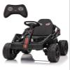 24V Ride On Truck Car, Electric Utv Car with Remote Control, 4 Shock Absorbers, Safety Belt, 16'' Wide Seat, Music, 4WD Power Ride-On 4x200W Motors Cars for Kids,Black view 1