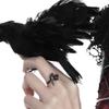 Shopular Game Love and deepspace Sylus Crow Cosplay Ring Fashion Adjustable Rings Red Zircon Jewelry Costume Accessories Merch Props Gift view 2
