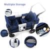 MOMFANN Stroller Wagon for 2 Kids, Baby Wagon Stroller with Adjustable Handle for Infants and Toddlers (Light Blue) view 3
