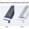 10 Pack Stair Nosing Molding Aluminum Alloy Stair Edging, Anti Slip Strip with Light Slot Step Edge Trimwith 24V 100W Transformer(Yellow) view 4