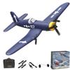 ANBURI RC Plane, F4U Remote Control Airplane, 2.4GHz 3 Channel Fighter with 6 Axis Gyro Stabilizer, Easy to Fly for Adults, Beginners view 1