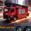 Toy Fire Truck Toddler Rescue Firetruck - Fire Engine Toy with Water Pump STEM Education Lights & Sounds Transformer Ejector Truck Car Race Track Kids Ages 3-5 6 7 8 Year Old Christmas Birthday Gift view 2