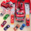 Toy Fire Truck Toddler Rescue Firetruck - Fire Engine Toy with Water Pump STEM Education Lights & Sounds Transformer Ejector Truck Car Race Track Kids Ages 3-5 6 7 8 Year Old Christmas Birthday Gift view 4