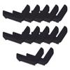 Rubber Bond End Caps for Wall Corner Guard Edge Protectors, 12-Pack - Durable Finish Caps for 1x1x36 Inch Rubber Edge Strips for Baby Proofing & Furniture Protection (Black) view 1