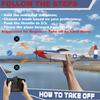 ANBURI RC Plane for Beginners, P51 Remote Control Airplane for Adults, 2.4GHz 3 Channel Fighter Featuring 6 Axis Gyro Stabilizer, Easy to Fly view 3