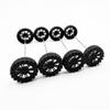 30PCS Toy Car Wheels 30mm Plastic Wheels with 15PCS Shaft Round Rod Axles for RC Car Truck Robot DIY Model Toy Parts Model Car Wheels Accessories (2X8X30MM) view 2