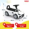 DOLU Ride-On Car for Toddlers, Foot-Powered Push Toy Vehicle with Horn & Under Seat Storage - Developmental Sit & Push Ride for 12 Months & Up, White view 3