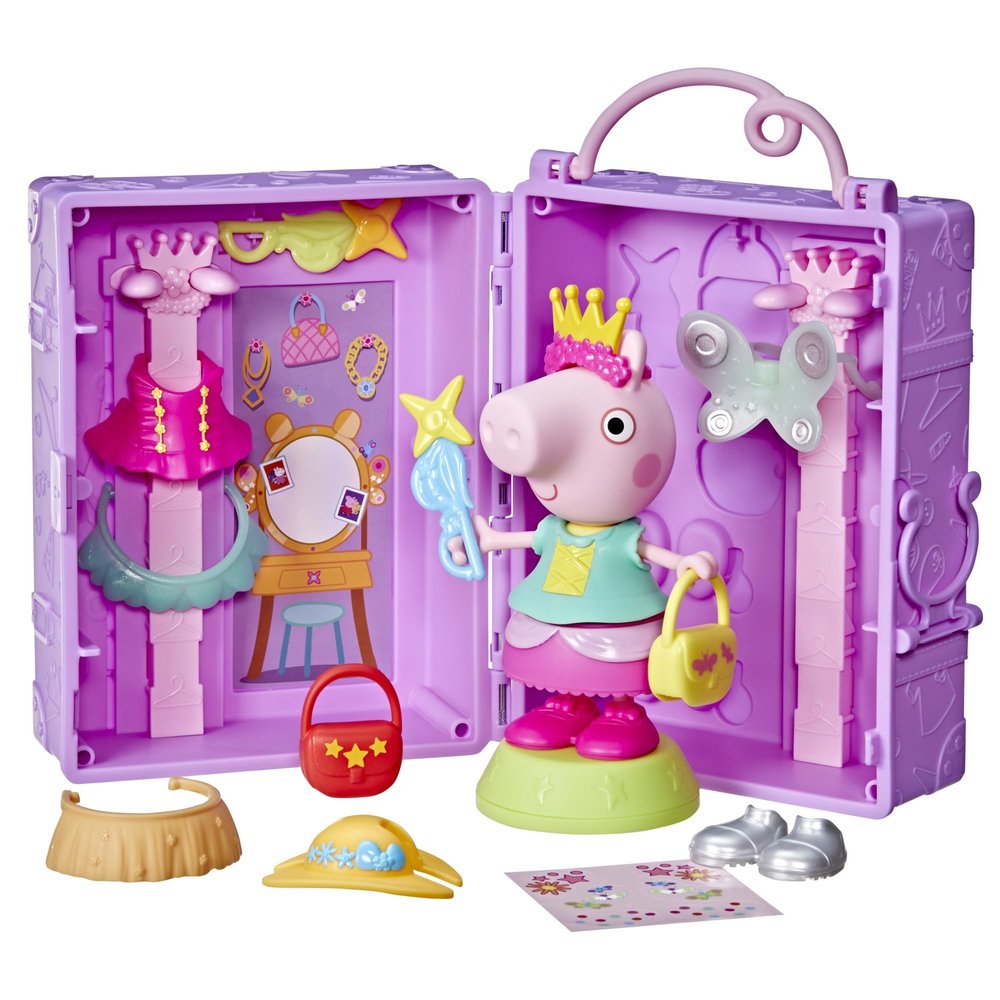 Peppa Pig Peppa's Wardrobe, Toy Set with 15 cm Figure and Accessories, Creative Game for Children, Toys for Girls, Doll from 3 Years Old