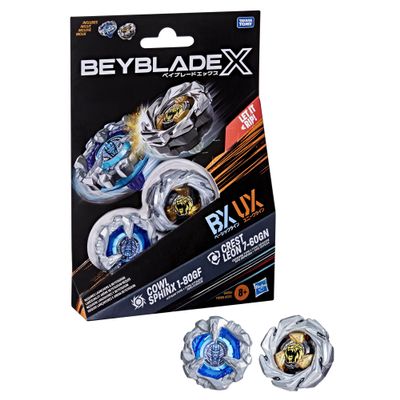 Beyblade X Dual Pack Cowl Sphinx 1-80GF and Crest Leon 7-60GN