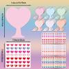 1008 Pcs Classroom Tree Bulletin Board Decorations Set 3D Heart Tree Craft DIY Sticker Crafts Self-Adhesive Stickers Wedding Heart Decoration of Valentine's Day Back to School Christmas 24 Set view 2