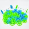 40PCS Vintage Toy Car Wheels 37mm Model Toy Plastic Wheel with 20PCS Shaft Round Rod Axles for RC Car Truck Airplane DIY Model Toy Accessories (Green,Blue) view 1