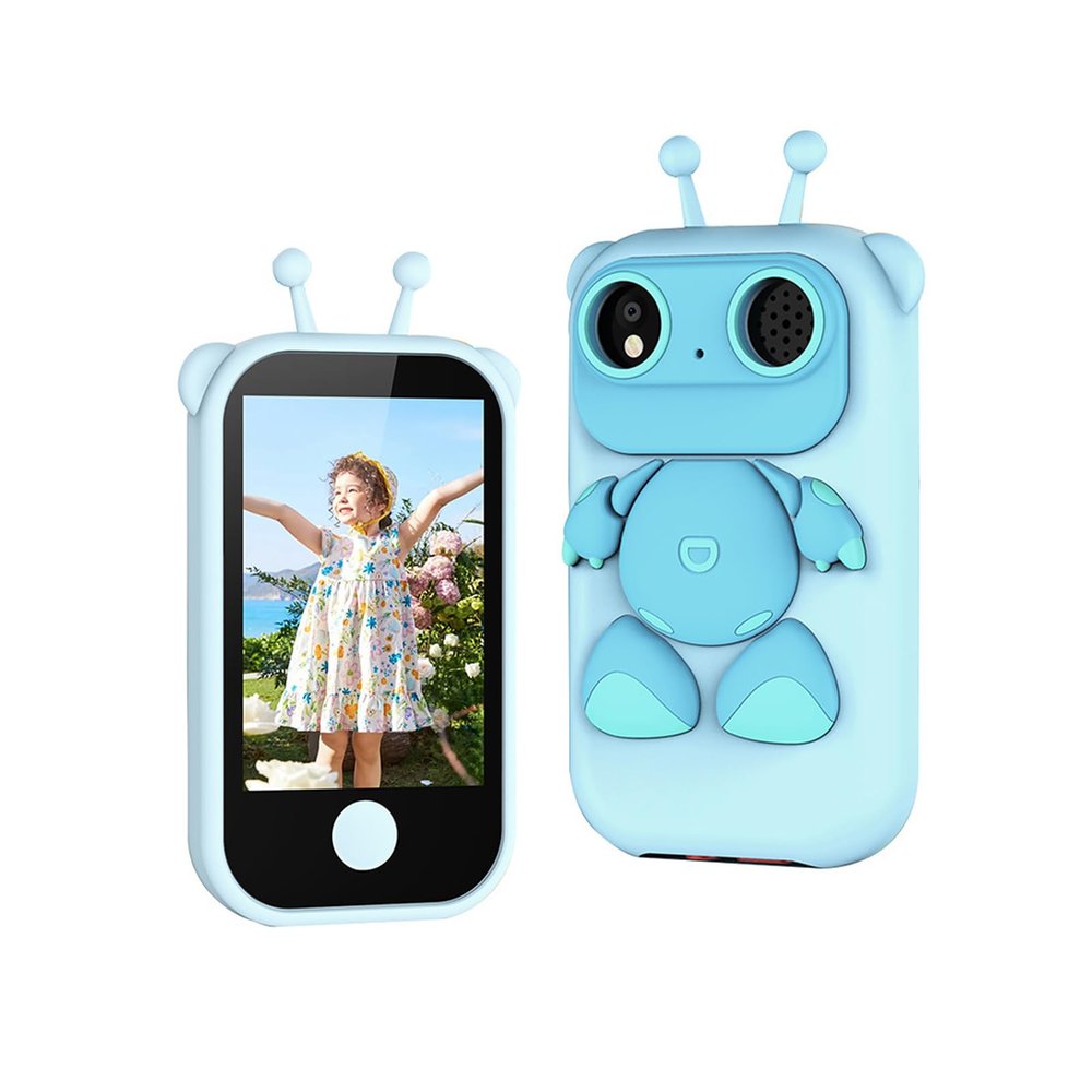 Kids Camera Digital Camera for 3-8 Year Old Girls Boys, 1080P Music Player Puzzle Games Children Phone with Selfie Camera (Blue)