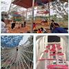 GUOSPIUS Climbing Cargo Net Colorful Safety Protective Nets for Obstacle Courses for Outdoor Treehouse, Load 150kg,(2 * 2m(6.6 * 6.6ft)) view 4