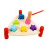 DYNWAVE Wooden Pounding Toy for Toddlers with Hammer, Triangle view 1