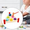 DYNWAVE Wooden Pounding Toy for Toddlers with Hammer, Triangle view 2