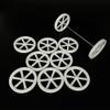 10PCS Model Toy Wheel 44mm Toy Car Wheels with 5PCS Shaft Round Rod Axles for DIY Model Toy RC Car Truck Robot Parts (White) view 1