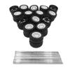 30PCS Toy Car Wheels 2mm Dia Shaft Plastic Car Wheels with 15PCS Shaft Round Rod Axles for DIY Model Toys RC Car Truck Robot Parts (White) view 1