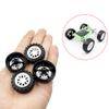 30PCS Toy Car Wheels 2mm Dia Shaft Plastic Car Wheels with 15PCS Shaft Round Rod Axles for DIY Model Toys RC Car Truck Robot Parts (White) view 3
