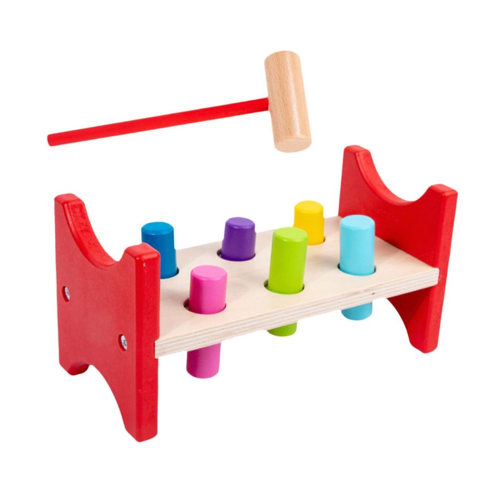 Simhoa Wooden Hammer Activity Toy for Toddlers, Rectangle