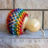 7 inches wood beaded Gourd shekere, Rhythym Music instrument, African druming gourd shaker, Musician Gifts, Valentines gifts view 4