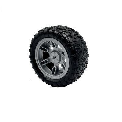 4PCS Toy Car Wheel 60mm Toy Car Rubber Tire Wheels with Shaft Round Rod Axles for RC Car Truck Robot DIY Model Toy Parts