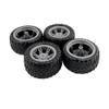 4PCS Toy Car Wheel 60mm Toy Car Rubber Tire Wheels with Shaft Round Rod Axles for RC Car Truck Robot DIY Model Toy Parts view 2