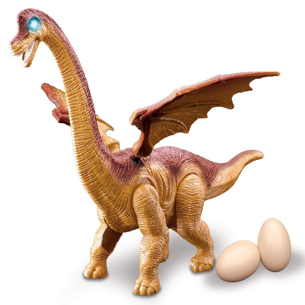Dusky Shark Brachiosaurus Dinosaur Toy Walks and Lays Eggs for Interactive Play