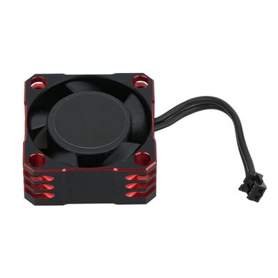 Alomejor Small Size Light Weight Easy Install and Remove Aluminum Cooling Fan with for Electric RC Car Heat Dissipation (Black and Red)