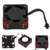 Alomejor Small Size Light Weight Easy Install and Remove Aluminum Cooling Fan with for Electric RC Car Heat Dissipation (Black and Red) view 3