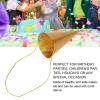 Alomejor Birthday Party Crown Glitter Cone Hats Party Hat Decorations for Children Party Holiday Celebration (Gold) view 2