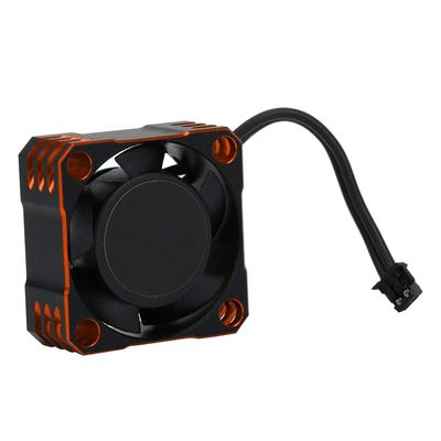 Alomejor Small Size Light Weight Easy Install and Remove Aluminum Cooling Fan with for Electric RC Car Heat Dissipation (Black Orange)