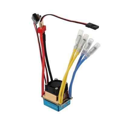 Alomejor Brushed ESC 80A/480A 2 Way 6V 3A BEC Output Auto Adjustment RC Car Brushed ESC for 1/8 RV SUV Truck Crawler
