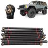 Alomejor Pull Rod Metal Upgrade Link Rod 8PCS SCX10 Crawler Car Modified Parts Simulation Performance (Black) view 2