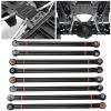 Alomejor Pull Rod Metal Upgrade Link Rod 8PCS SCX10 Crawler Car Modified Parts Simulation Performance (Black) view 3