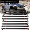 Alomejor Pull Rod Metal Upgrade Link Rod 8PCS SCX10 Crawler Car Modified Parts Simulation Performance (Black) view 4