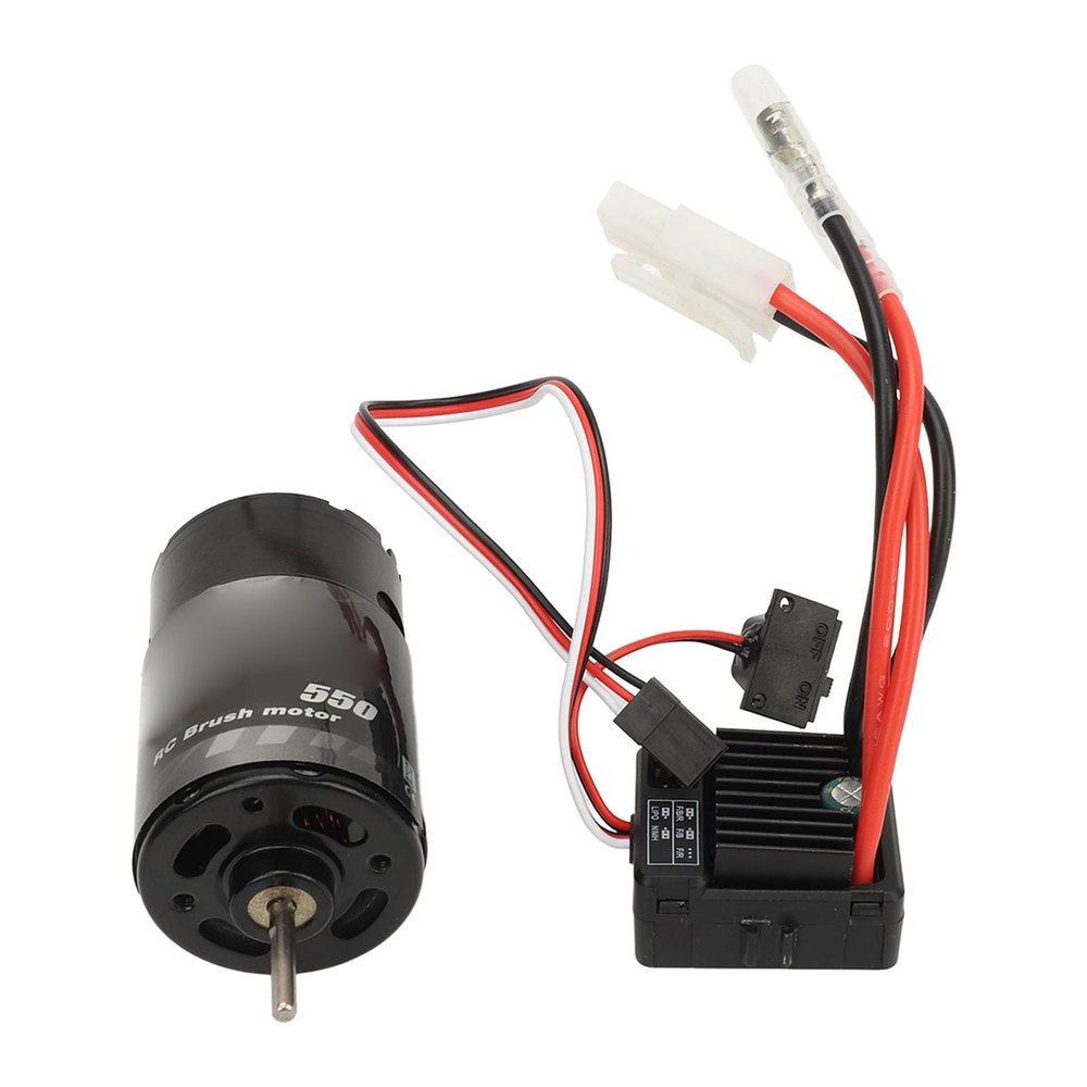 550 Brushed Motor ESC Combo, 60A ESC for Drag Tractor Truck 1/14 1/10 Climbing Car DIY Modification (35T)
