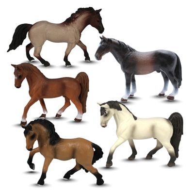ZAGA Toys Stallion Bundle Hand-Painted Horse Figurines | Tennessee White, Tennessee Walker, Hanover, Pure Blood Lusitano | Collectible Animal Set Display