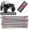 Alomejor Pull Rod Metal Upgrade Link Rod 8PCS SCX10 Crawler Car Modified Parts Simulation Performance (Ti Color) view 2