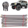 Alomejor Pull Rod Metal Upgrade Link Rod 8PCS SCX10 Crawler Car Modified Parts Simulation Performance (Ti Color) view 3