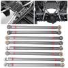 Alomejor Pull Rod Metal Upgrade Link Rod 8PCS SCX10 Crawler Car Modified Parts Simulation Performance (Ti Color) view 4