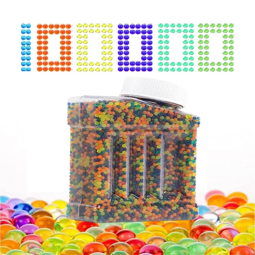 Ball Blaster Refill Ammo Bullets Improved Elastic Structure and Vibrant Colors (7-8 mm, 100 000 Pieces Per Pack), Non-Toxic for Ages 14 & Up Mix Color