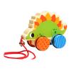 Amagogo Pull Along Toy with String Animal Push and Pull Along Toy Fine Motor Skills Walking Wooden Toy for 1 Year Olds Gifts, Stegosaurus view 1