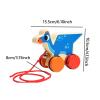 Amagogo Pull Along Toy with String Animal Push and Pull Along Toy Fine Motor Skills Walking Wooden Toy for 1 Year Olds Gifts, Pterosaur view 2